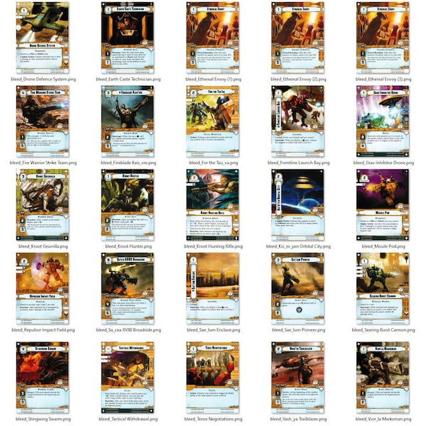 Warhammer 40k conquest Death World Cycle High Res scans printed cardstock PROXIES BATTLETECH CCG coming!!!