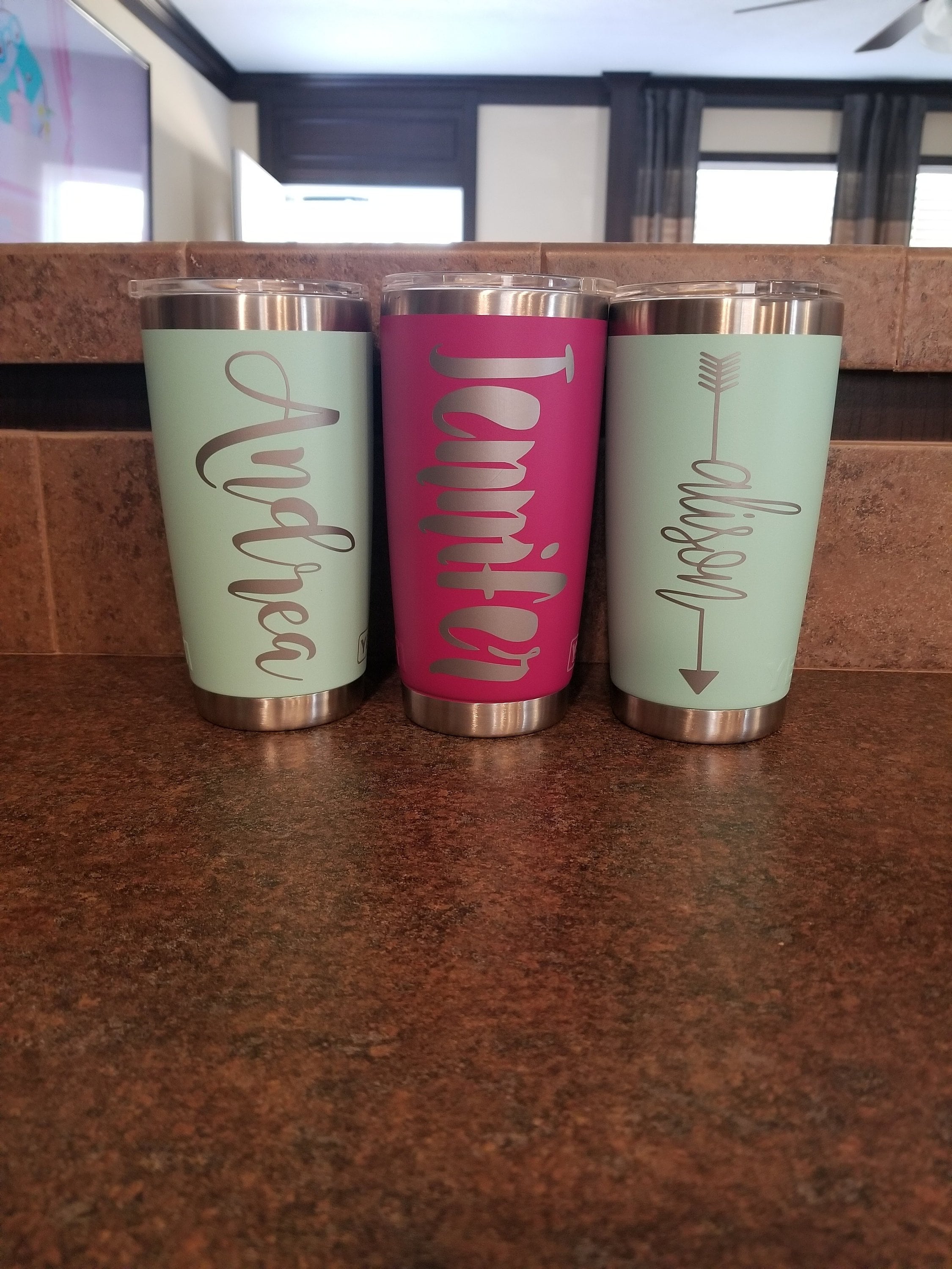 Personalized Yeti Tumbler 20 oz Customized Cups Tumblers Etsy