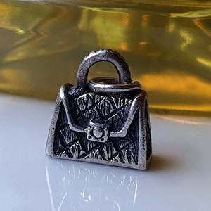 Vintage Silver Handbag Charm, Vintage Sterling Silver Handbag Charms, (B)