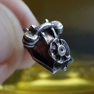 QUALITY Vintage Silver Telephone Charm, Sterling Telephone Charms (l)