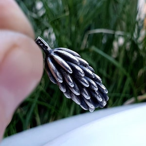 QUALITY Vintage Silver Bunch of Bananas Charm, Sterling Silver Banana Charm (k)