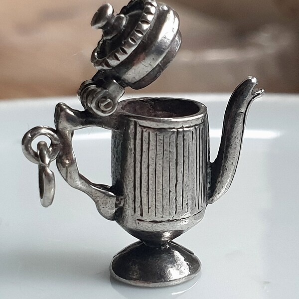 OPENING Vintage sterling silver charm teapot coffee pot,Truly GORGEOUS example this