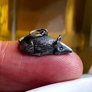 RARE Vintage Silver Mouse / Rat Charm, Vintage Sterling Silver Rat / MouseCharms,