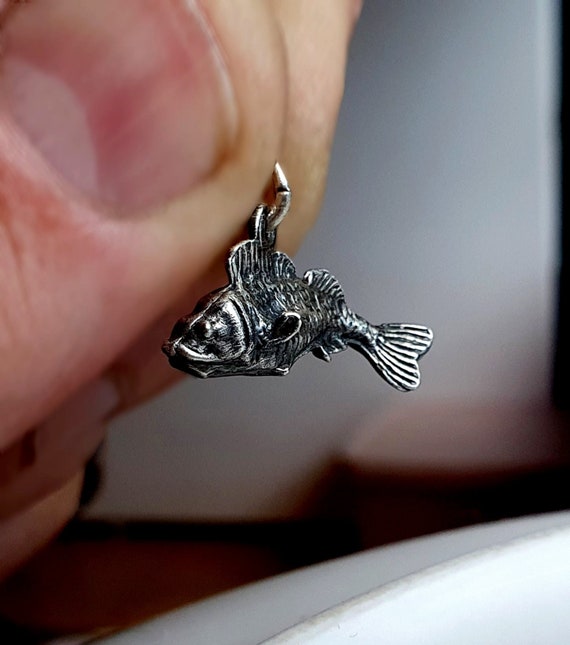 Sterling silver fish charms sale