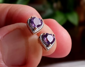 9ct peridot & amethyst earrings 9ct peridot & amethyst earrings