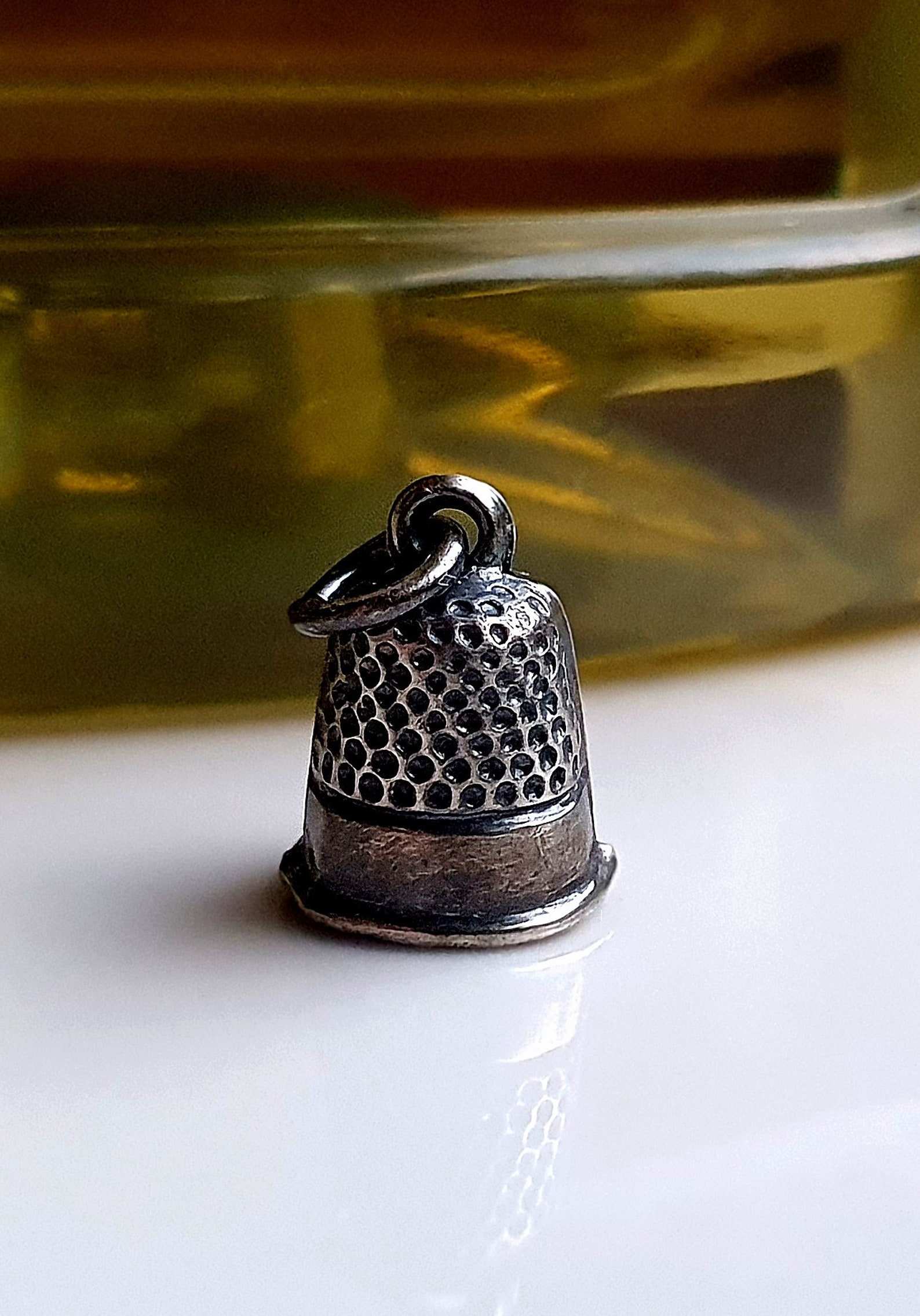 Vintage Silver Thimble Charm Vintage Sterling Thimble Charms Etsy