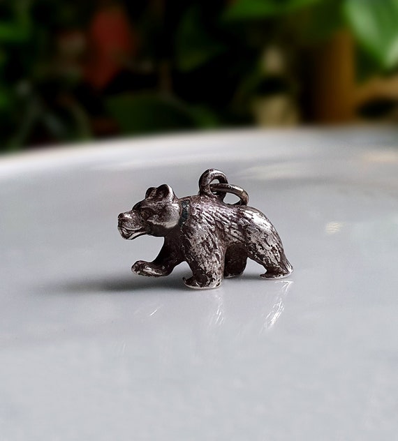 LOVELY Vintage Silver Polar Bear Charm HIGHLY DETAiLED Vintage Sterling Polar Bear Charms l