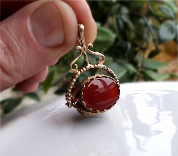 Vintage onyx fob 9ct - Gem
