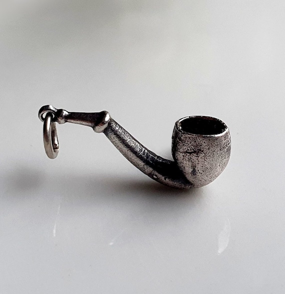 RARE HIGHEST QUALiTY Vintage Silver Smokers Pipe … - image 1