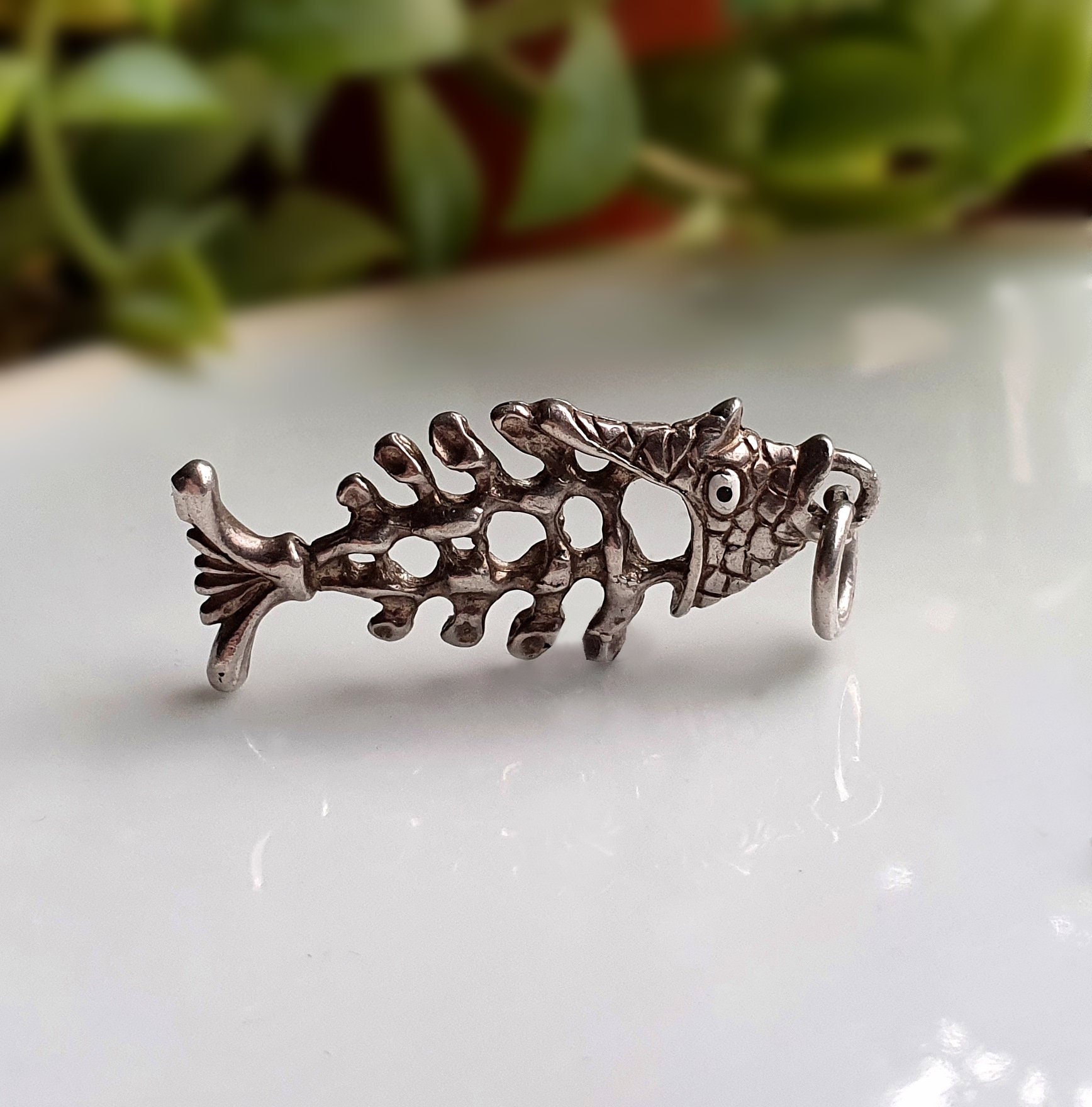 Silver cheap fish charm