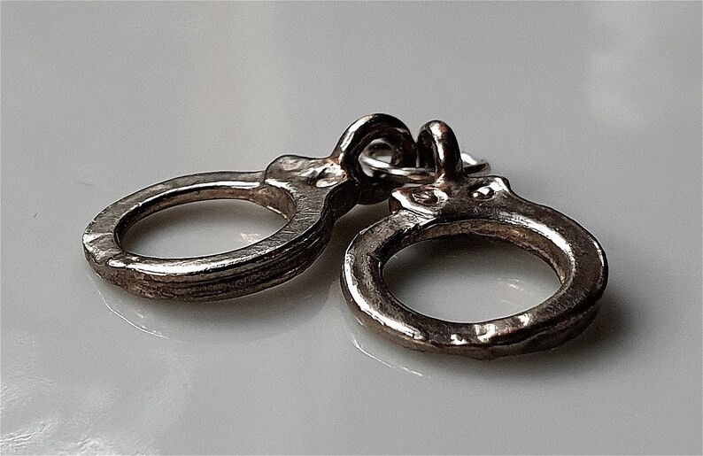 Vintage Sterling Silver Handcuff Charm Sterling Silver Charms Etsy UK