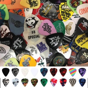 100 Palhetas de Guitarra Personalizadas em Celuloide – Personalize com Foto ou Texto