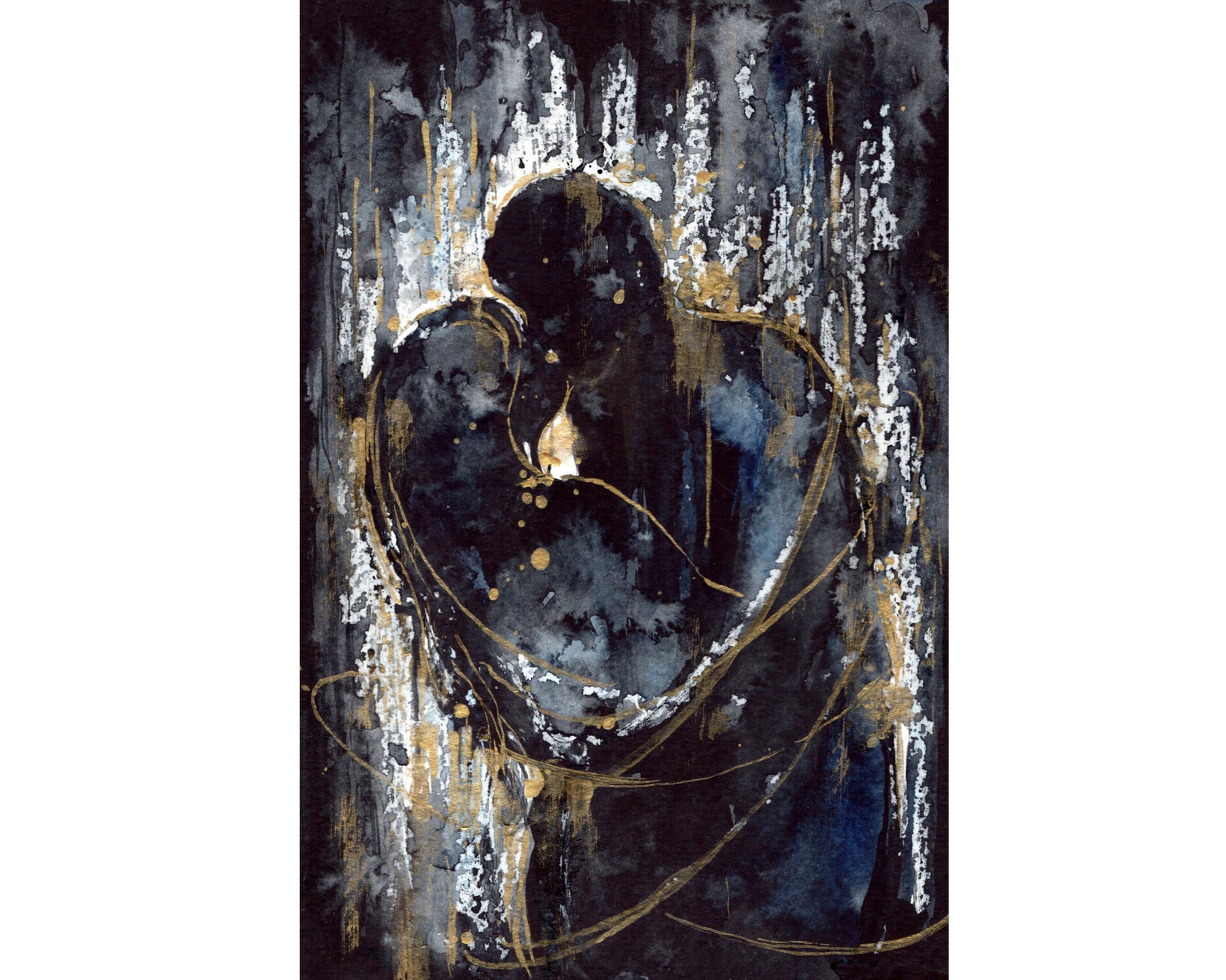 Lovers Couple Painting Romantic Art Sensual Love Hugs Man and Etsy