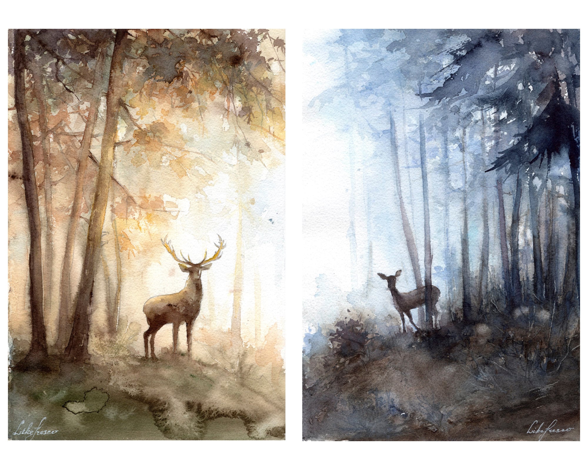 Deer Watercolor