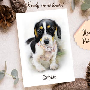 Dog Portrait Drawing Pastel Custom Pet Portrait. Hand painted Cat Portrait. Painting from photo Dog lover gift. Combined photo