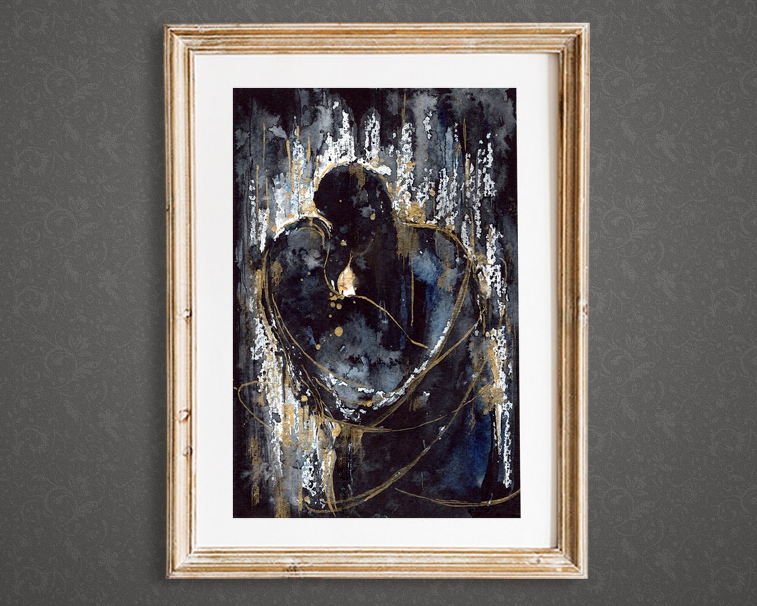 lovers-couple-painting-romantic-art-sensual-hugging-original-artwork