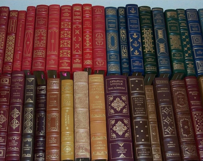 Franklin Library (full Set) Leather Bound Books 100 Greatest American