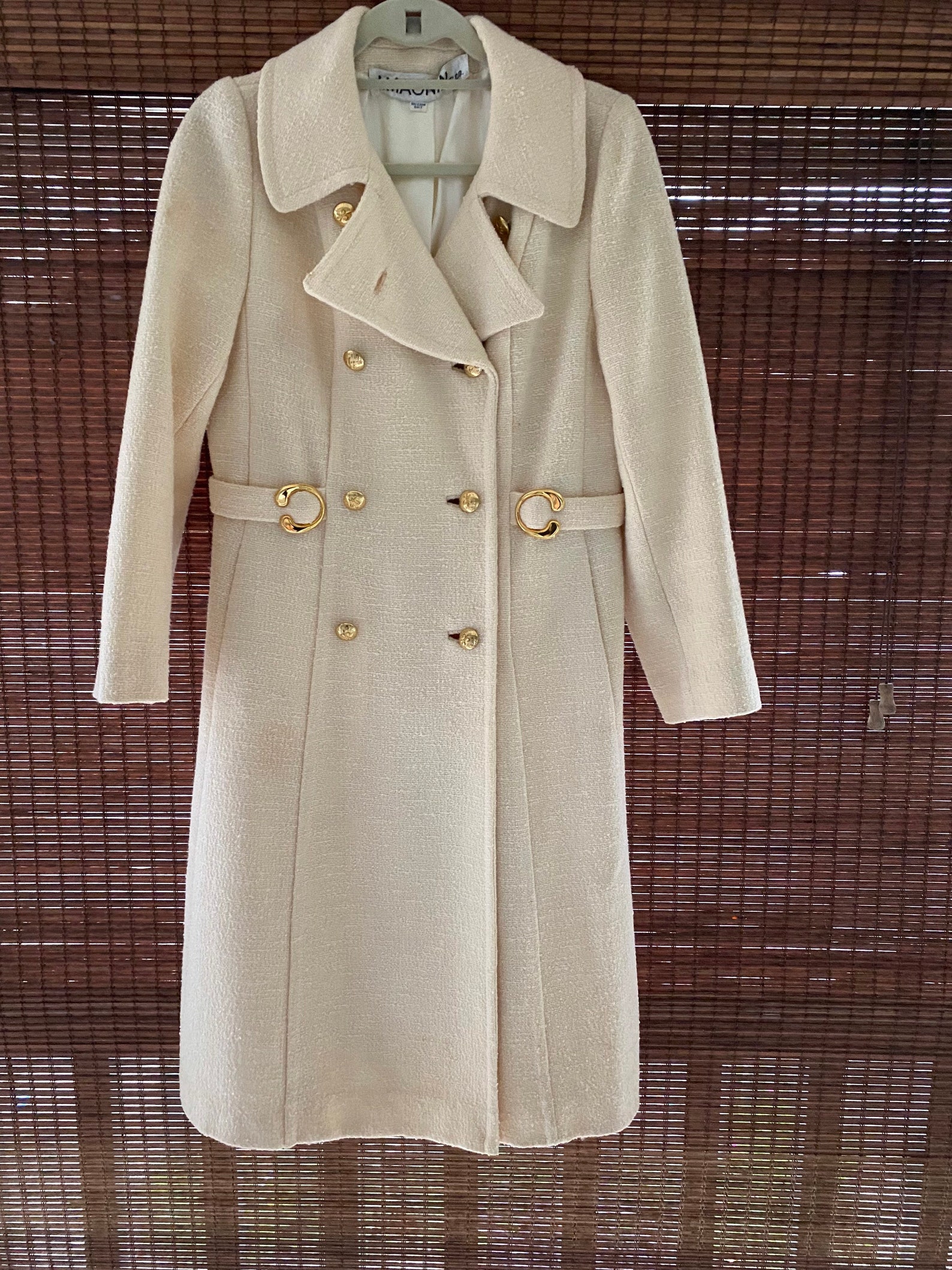 Vintage I.MAGINE & CO. cream winter coat. Size S/M. Union Etsy