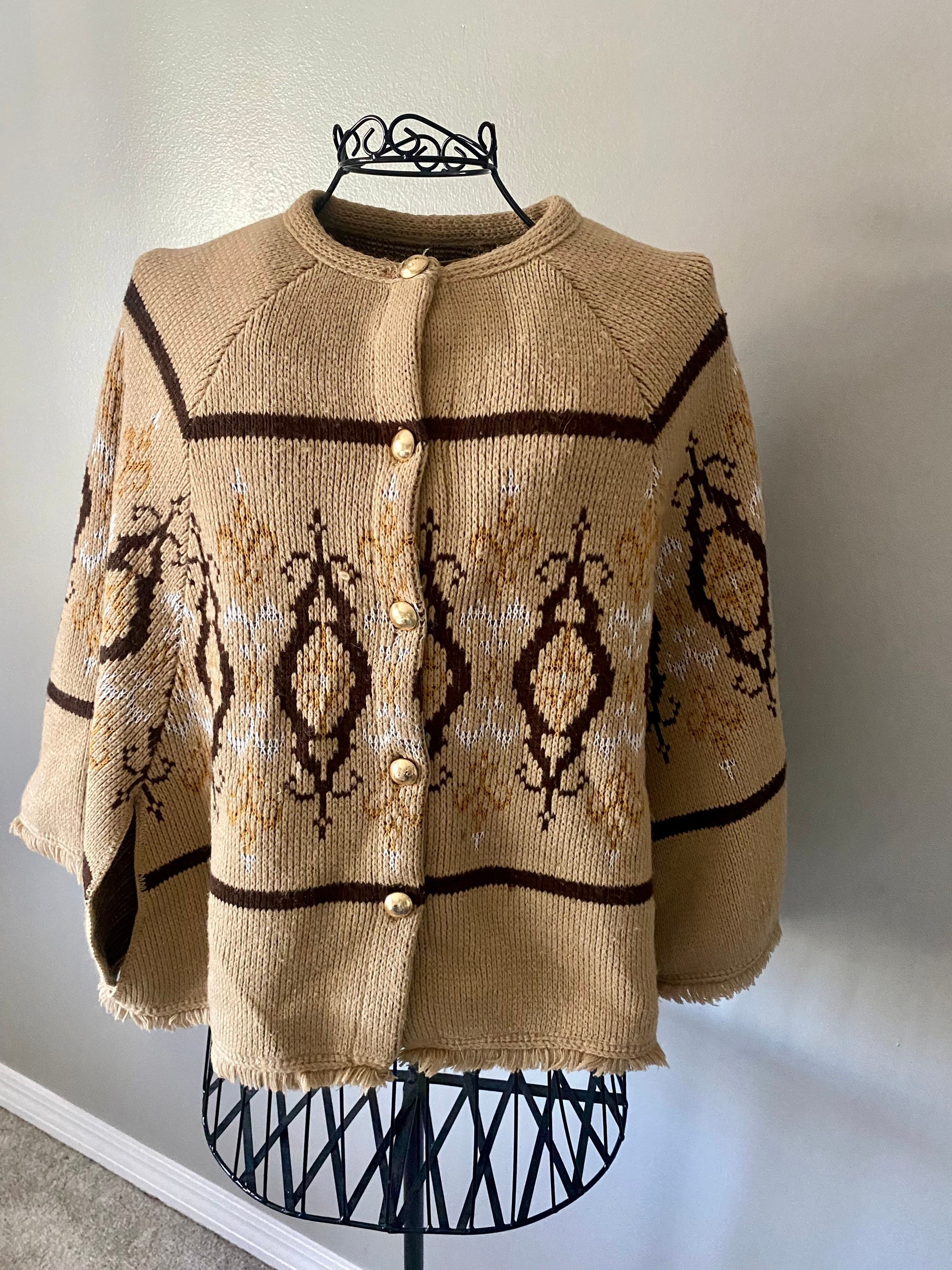 70Sヴィンテージ ニットポンチョ ケープ STURBRIDGE 70Sヴィンテージ ニットポンチョ ケープ STURBRIDGE ジャケット