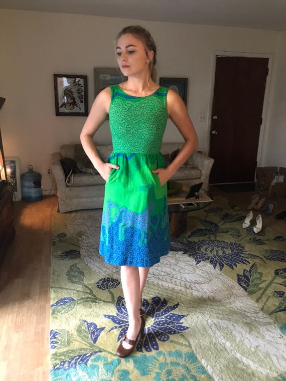 RARE!!! Vintage 1970's Malia of Honolulu dress. Vi