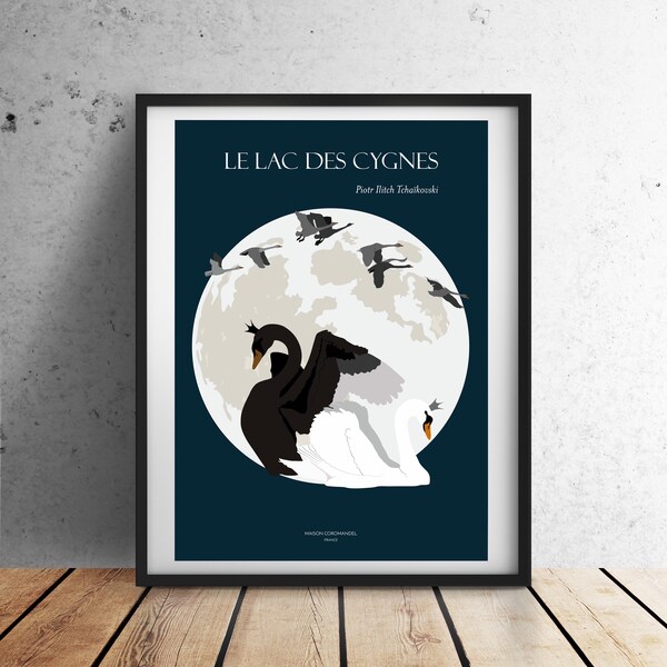 Poster Lac Des Cygnes – Ballet, A0, Grand Format, Neuf