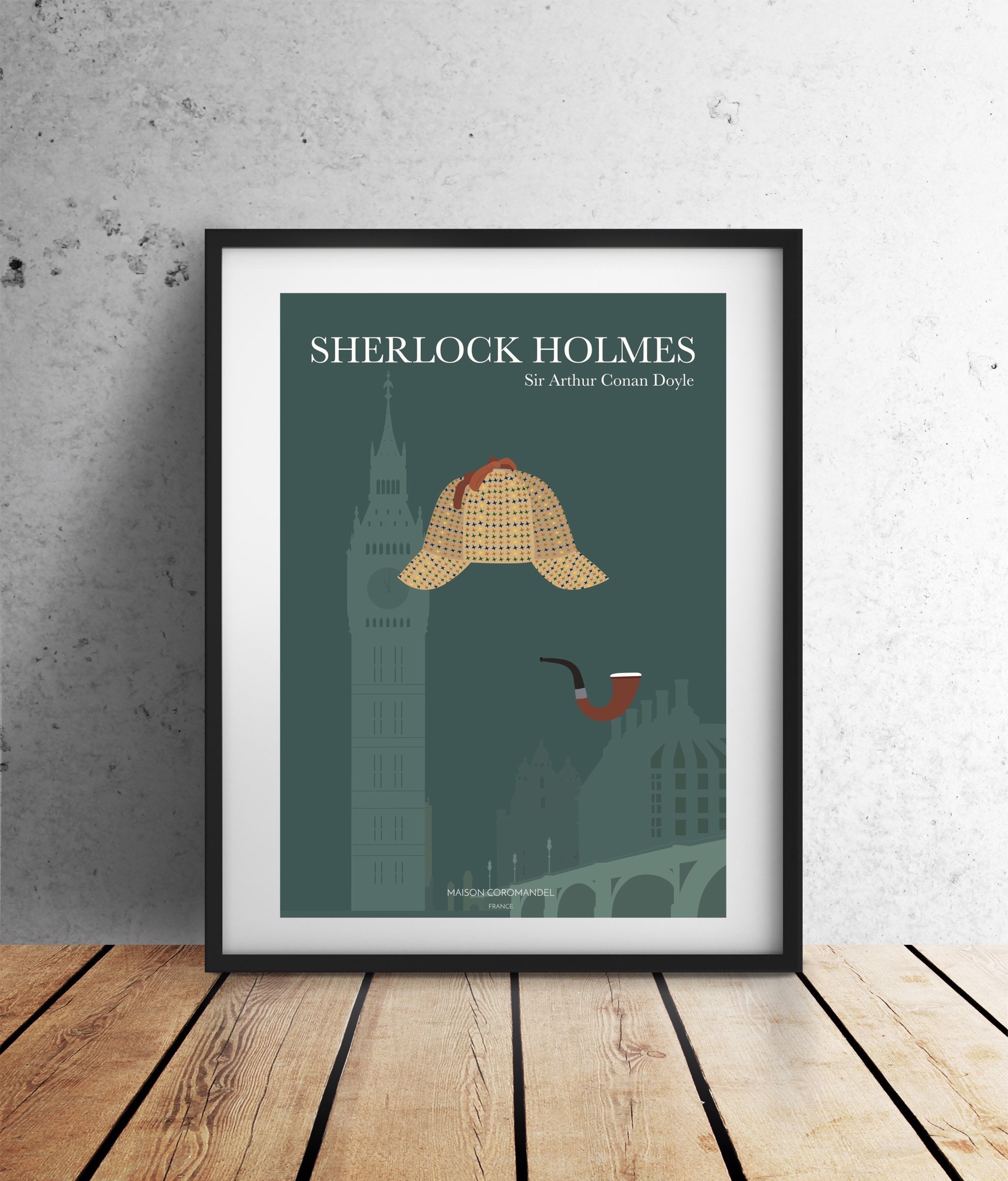 Poster Livre Sherlock Holmes Vert Film Londres