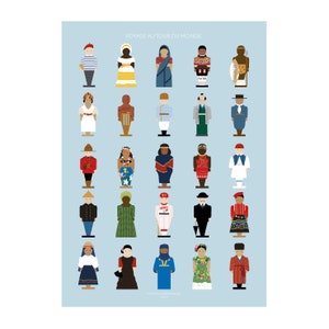 Poster poster kindkarakter van de wereld