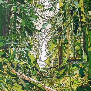 Mossy Forest, Art Print, Giclee, Unframed
