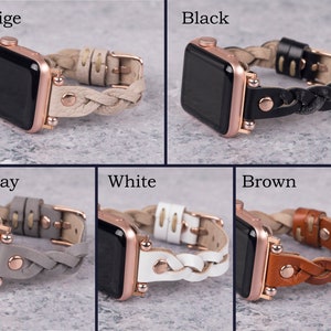 Cinturino per Fitbit Versa 4 3 2 1 da donna, cinturino in pelle per Fitbit Sense 2 da donna, cinturino intrecciato per Fitbit Sense da ragazza, cinturino con perline per Fitbit Lite immagine 8