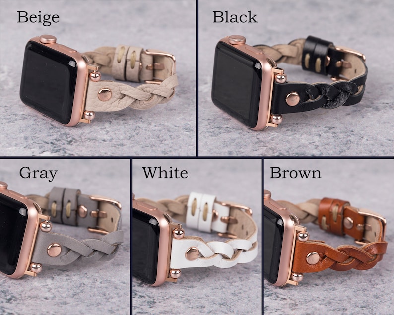 Cinturino per Fitbit Versa 4 3 2 1 da donna, cinturino in pelle per Fitbit Sense 2 da donna, cinturino intrecciato per Fitbit Sense da ragazza, cinturino con perline per Fitbit Lite immagine 8