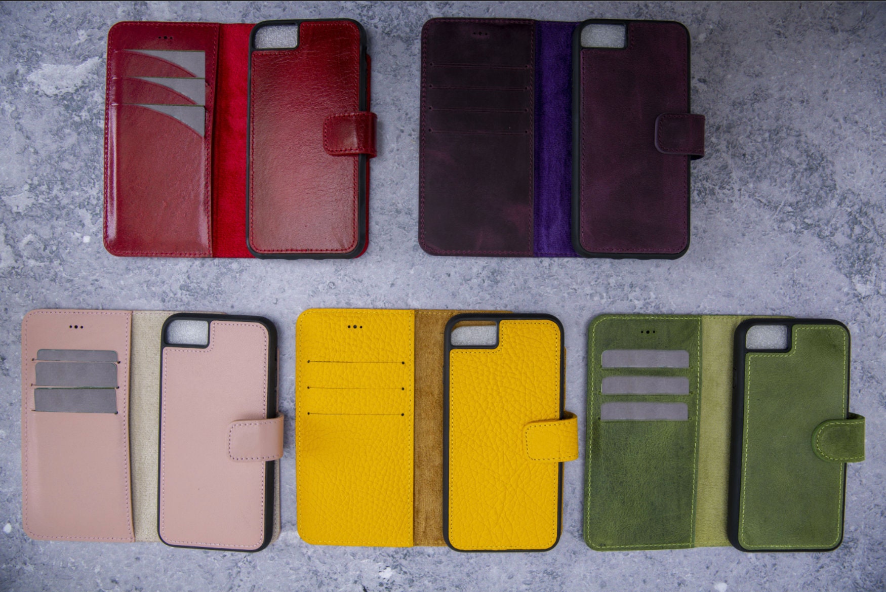 Iphone SE 2022 Leather Case Wallet With Card Holder Women Etsy UK