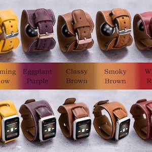 Cuff Leder Apple Watch Armband 40mm 41mm 42mm 44mm 45mm 46mm 49mm Herren Damen, Armband mit Gravur iWatch Strap Series 10 9 8 7 6 5 Ultra 2 1 Apple Band