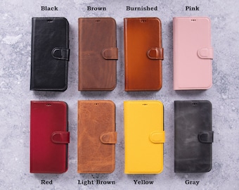 Leather iPhone 16 Case, Detachable iPhone 16 Plus / 16 Pro / 16 Pro Max Wallet Cases, MagSafe Compatible Apple iPhone 15 Series Stand Case