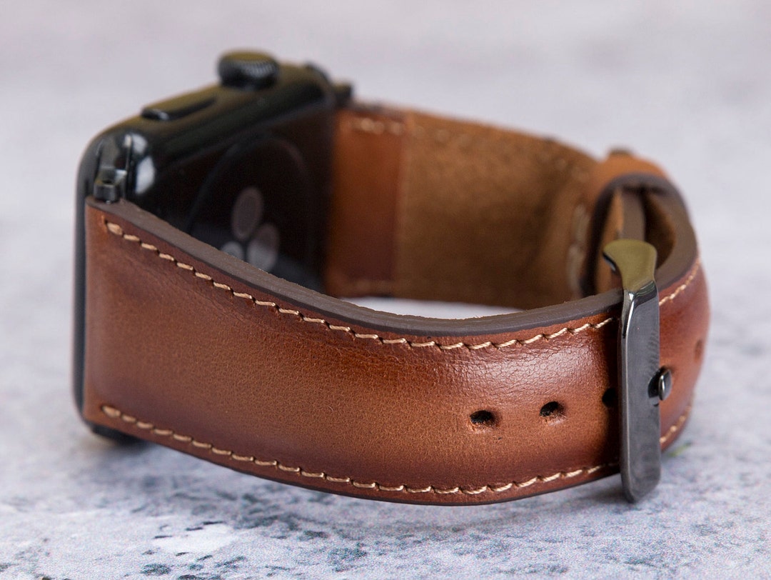 Men Leather Apple Watch Band 49mm 45mm 44mm 42mm 41mm 40mm 38mm