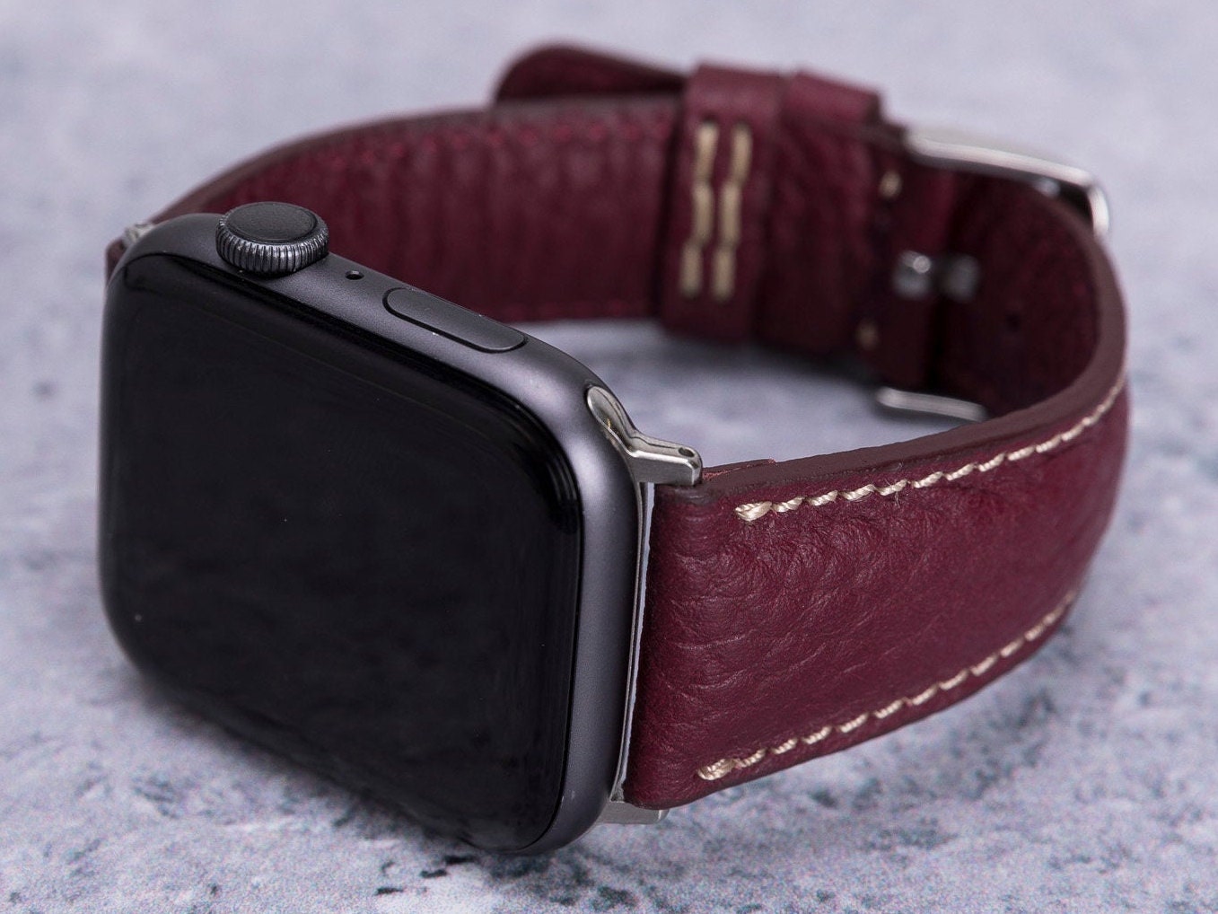 Custom Black Damier Louis Vuitton Apple Watchband - Silver – Detroit Customs