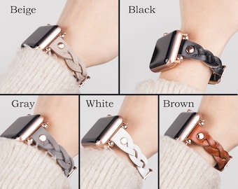 Fitbit Versa 4 3 2 1 horlogeband dames, Fitbit Sense 2 leren horlogeband Her, gevlochten Fitbit Sense Band Girlfriend, Fit Bit Lite-band met kralen