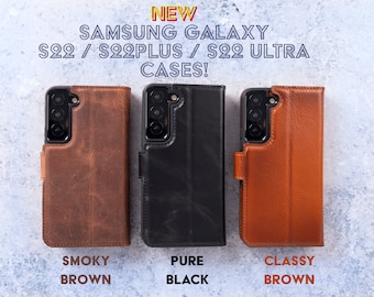 Samsung Galaxy S25 Plus & S25 Ultra Case, Samsung S24 Leder Portemonnaie, abnehmbare Custom S23 S22 S21 Kartenhalter Brieftasche Fall Männer Him