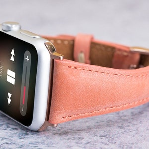 Correa fina de cuero para Apple Watch de 40 mm, 41 mm, 42 mm, 44 mm, 45 mm, 46 mm y 49 mm, correa personalizada para iWatch Series 10, 9, 8, 7, 6, 5 y 4, correa para reloj Ultra 2 y 1 para ella