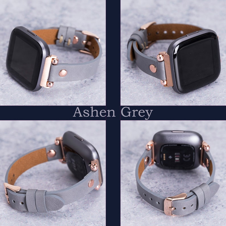 Fitbit Versa 4 3 2 1 Bands Women Leather Fitbit Sense Strap Etsy