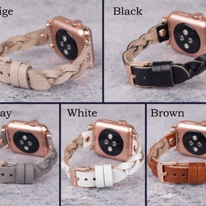 Cinturino per Fitbit Versa 4 3 2 1 da donna, cinturino in pelle per Fitbit Sense 2 da donna, cinturino intrecciato per Fitbit Sense da ragazza, cinturino con perline per Fitbit Lite immagine 2