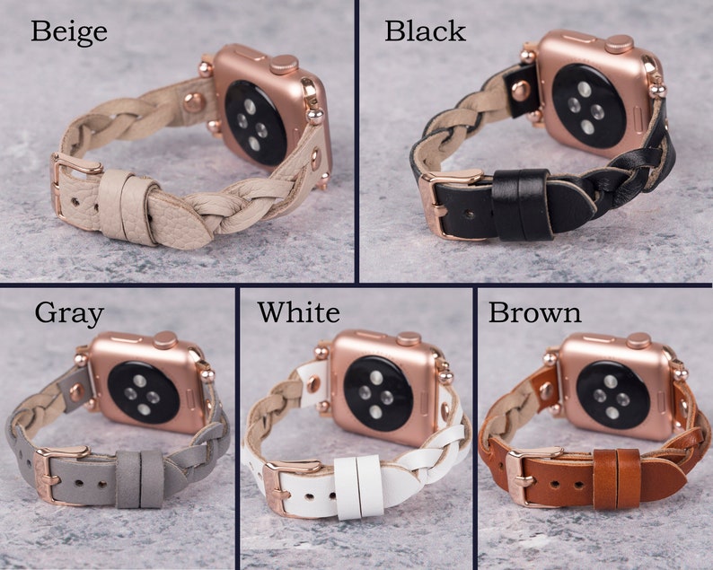 Cinturino per Fitbit Versa 4 3 2 1 da donna, cinturino in pelle per Fitbit Sense 2 da donna, cinturino intrecciato per Fitbit Sense da ragazza, cinturino con perline per Fitbit Lite immagine 2
