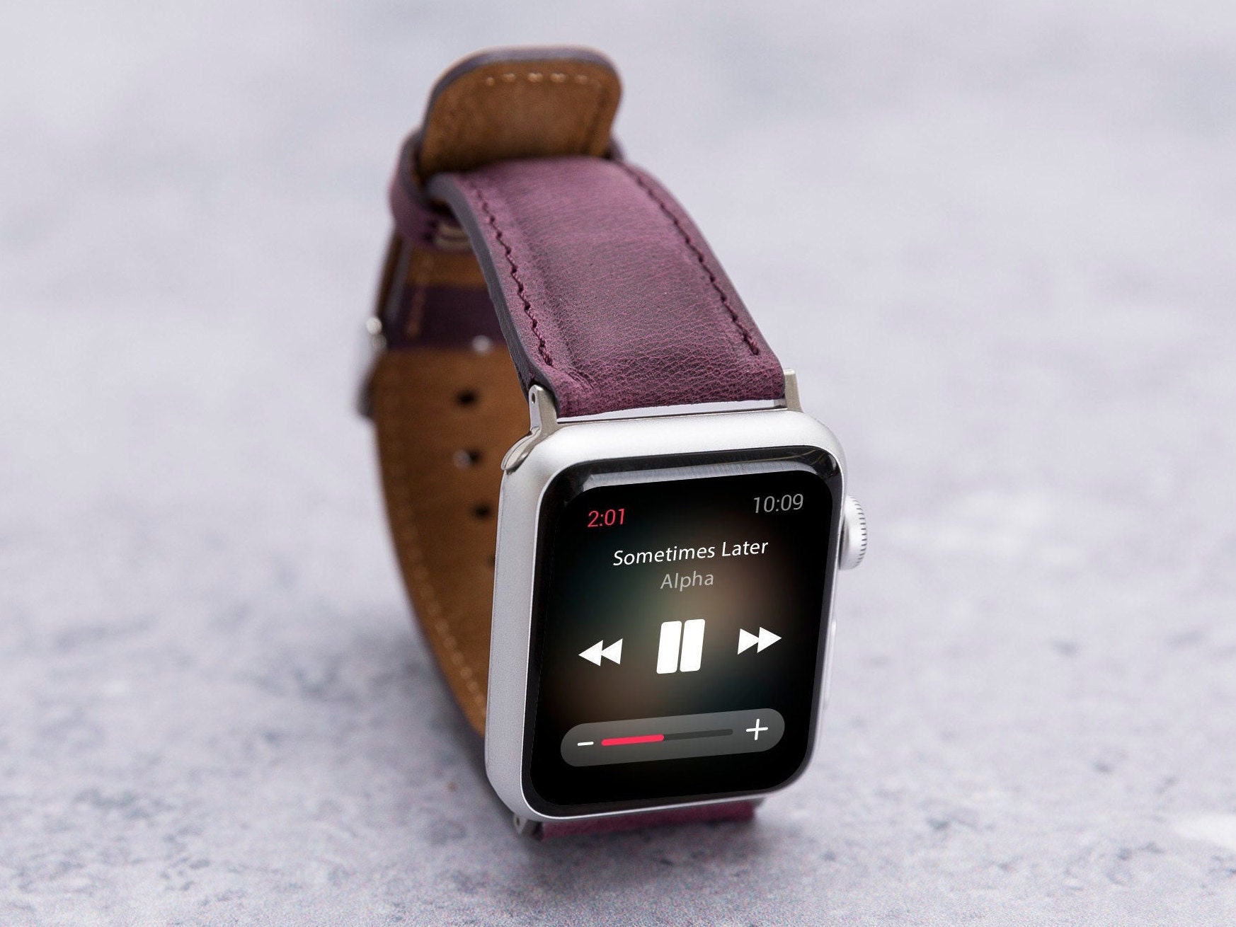 Purple Leather Apple Watch Band 38mm 40mm 42mm 44mm Women Etsy