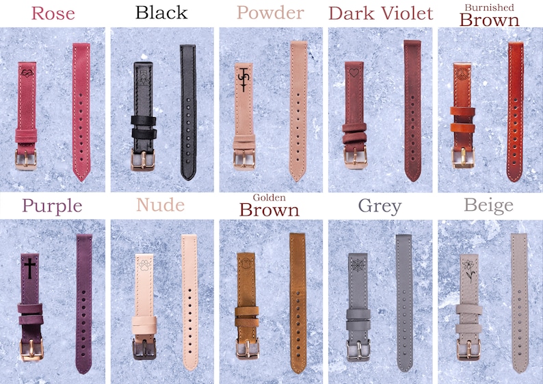 14mm Leather Garmin Lili 2 Watch Band for Women.