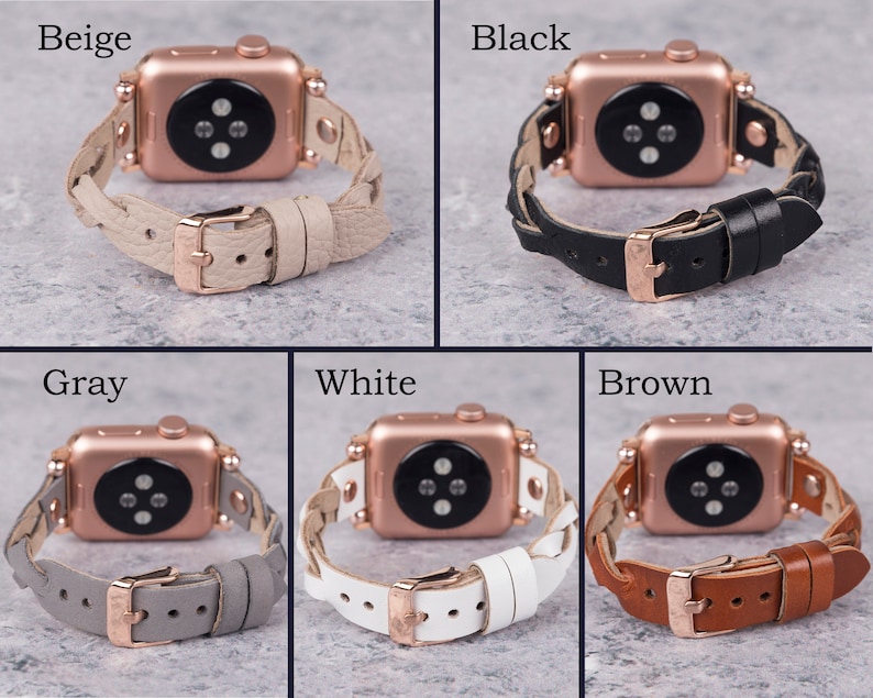 Cinturino per Fitbit Versa 4 3 2 1 da donna, cinturino in pelle per Fitbit Sense 2 da donna, cinturino intrecciato per Fitbit Sense da ragazza, cinturino con perline per Fitbit Lite immagine 5