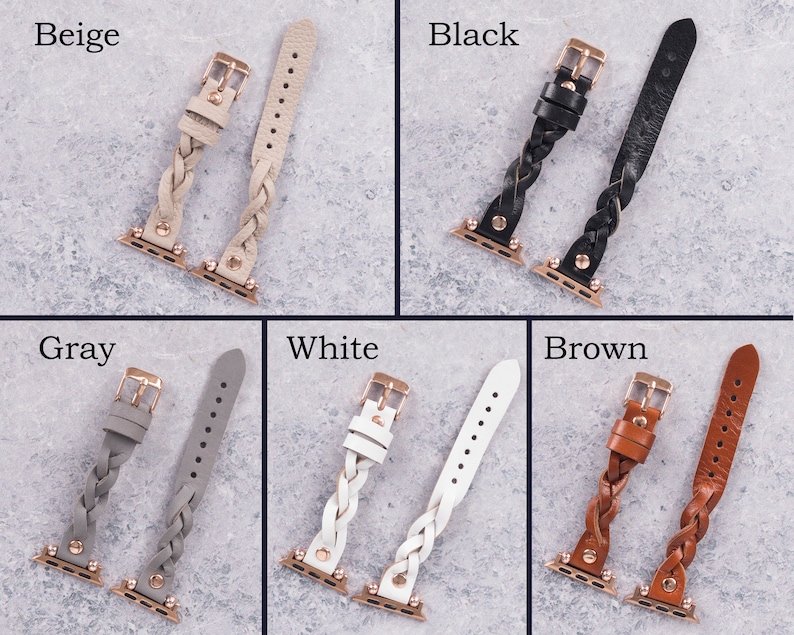 Cinturino per Fitbit Versa 4 3 2 1 da donna, cinturino in pelle per Fitbit Sense 2 da donna, cinturino intrecciato per Fitbit Sense da ragazza, cinturino con perline per Fitbit Lite immagine 6