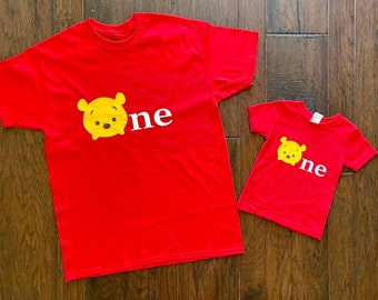 Winnie the Pooh Birthday shirt POOH 1st Birthday Party 1st birthday tshirt pooh Winnie the Pooh Winnie shirt Pooh Adult Shirt Winnie bday