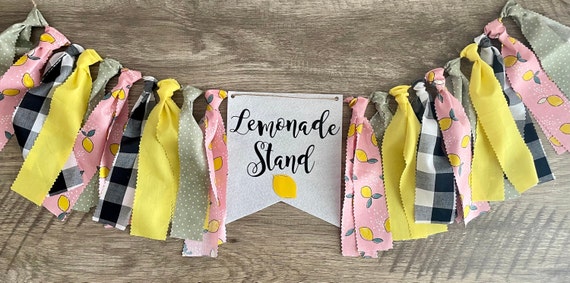 Lemonade stand banner fresh lemonade banner lemonade sign lemonade one birthday lemonade party lemon party lemon banner lemonade booth sign Il_570xn