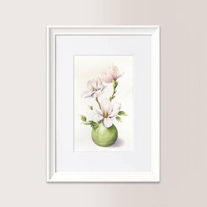 MAGNOLIA | Acquerello Originale, Riproduzione vietata, 15x25 cm, regalo festa della mamma