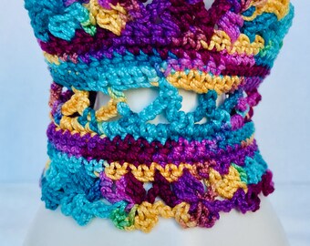Crocheted Cuff - Multi-colored