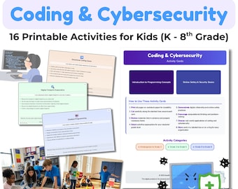 Coding & Cybersicherheit Aktivitätskarten STEM (Digitaler Download)